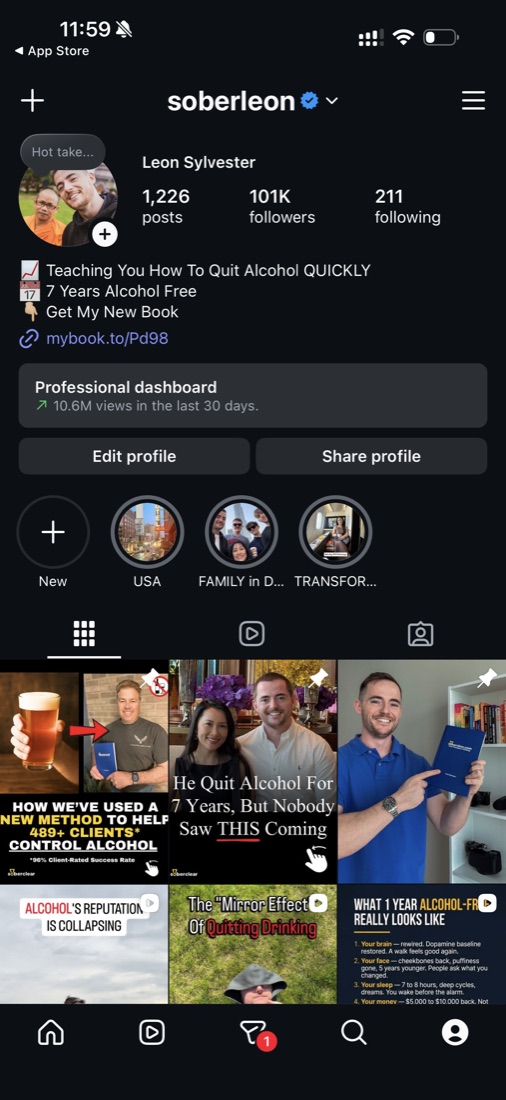 @soberleon profile, 101K followers