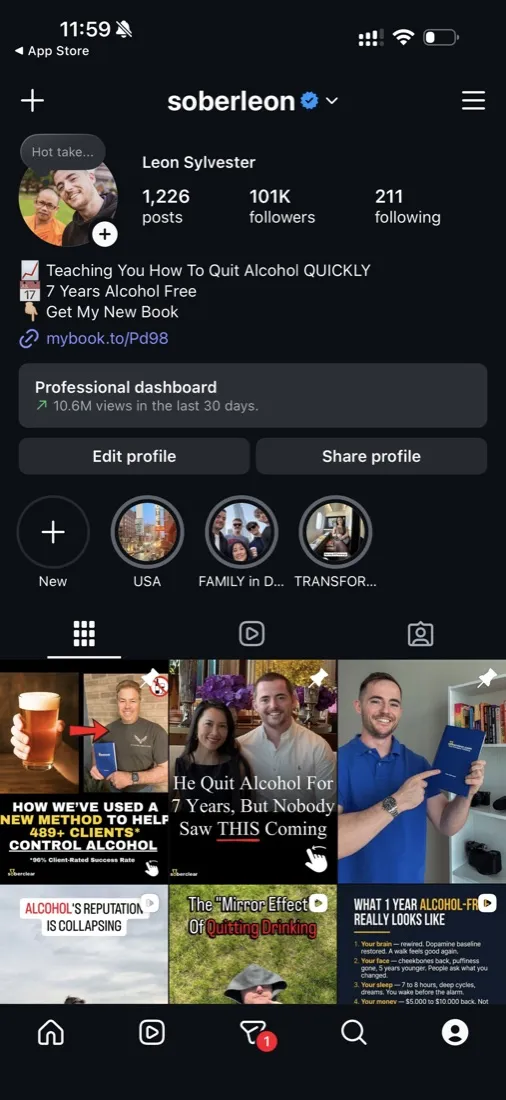 @soberleon profile, 101K followers